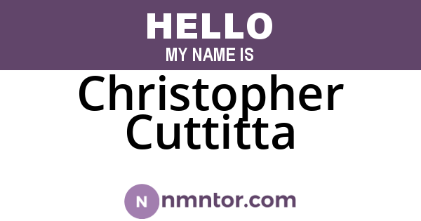 Christopher Cuttitta