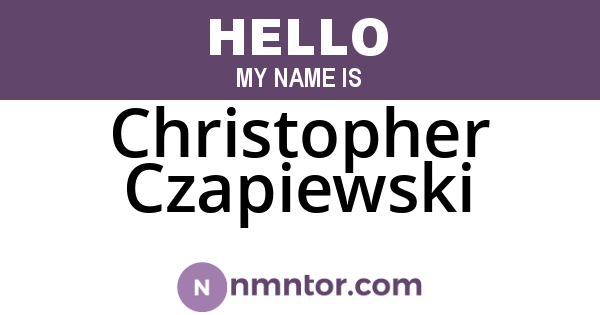 Christopher Czapiewski