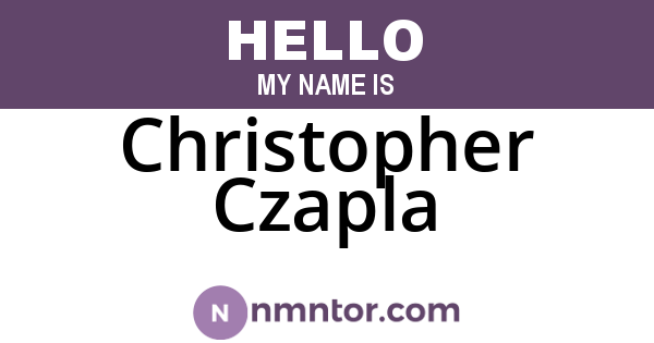 Christopher Czapla