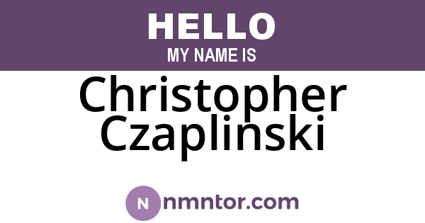 Christopher Czaplinski