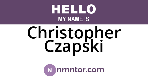 Christopher Czapski