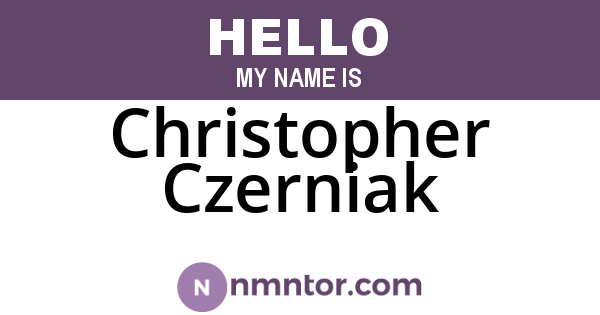 Christopher Czerniak