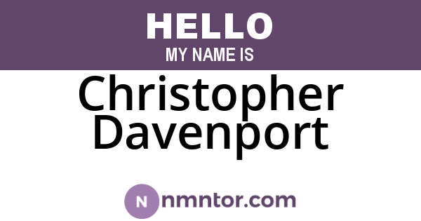 Christopher Davenport