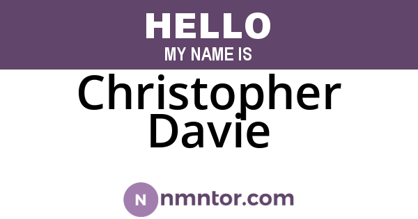 Christopher Davie