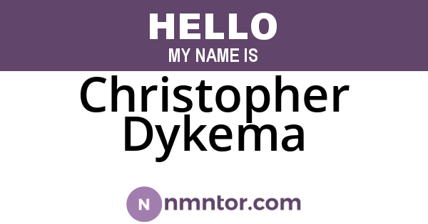 Christopher Dykema