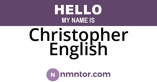 Christopher English