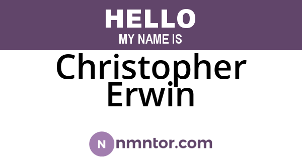 Christopher Erwin