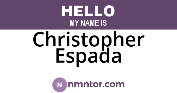 Christopher Espada