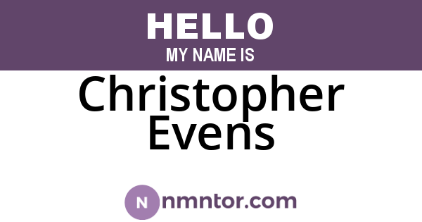 Christopher Evens