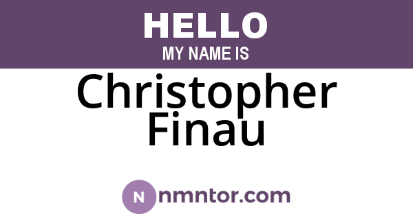 Christopher Finau