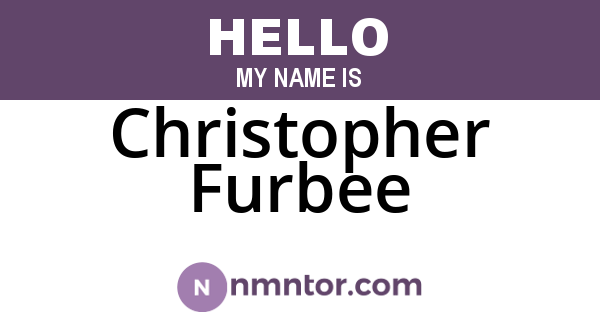 Christopher Furbee