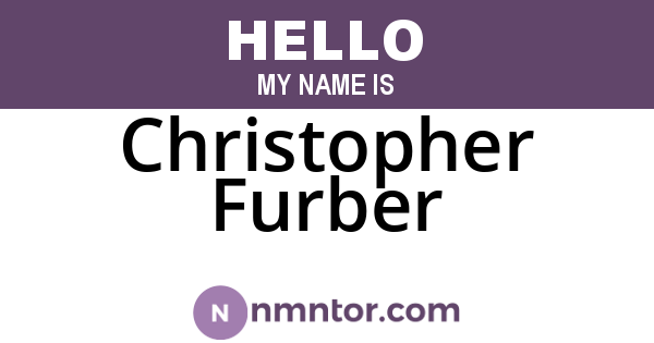 Christopher Furber
