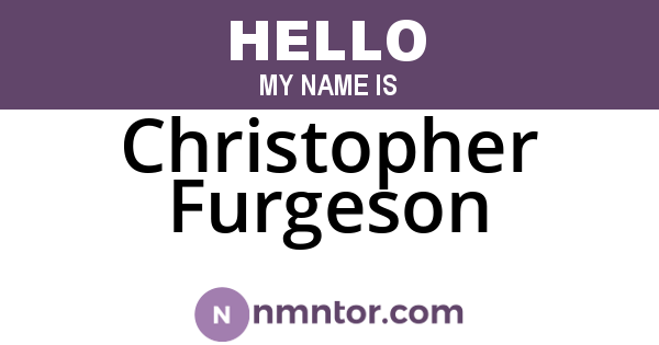 Christopher Furgeson