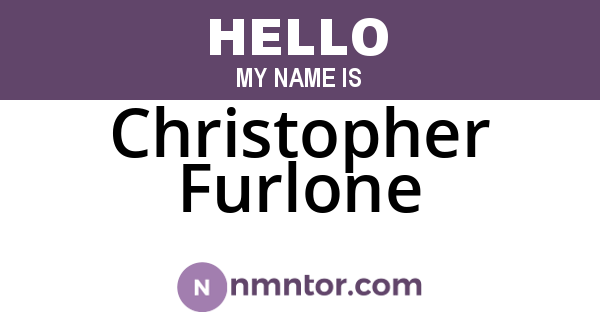 Christopher Furlone