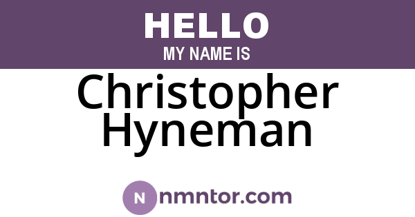 Christopher Hyneman