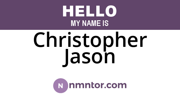 Christopher Jason