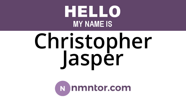 Christopher Jasper