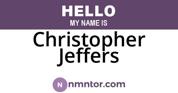 Christopher Jeffers