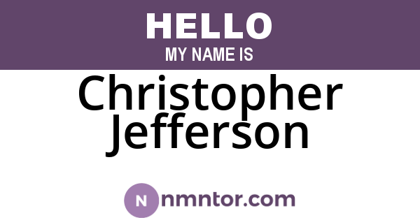 Christopher Jefferson