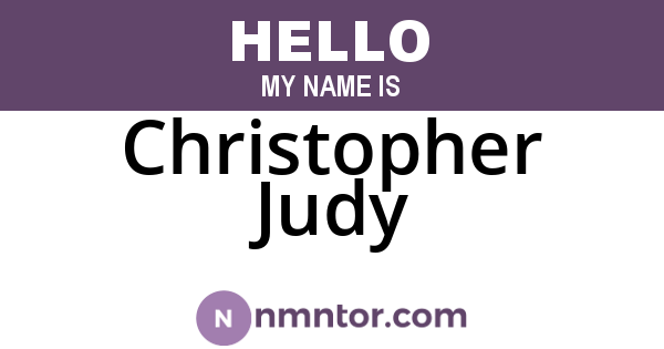Christopher Judy
