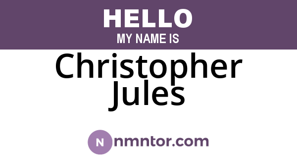 Christopher Jules