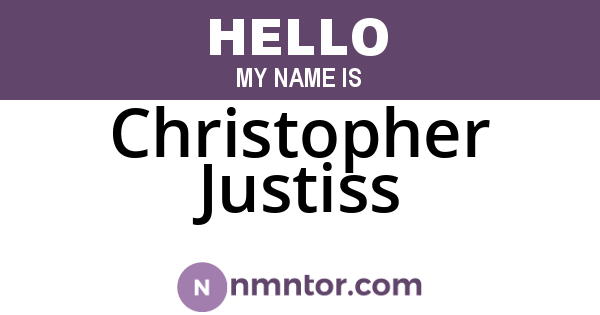 Christopher Justiss