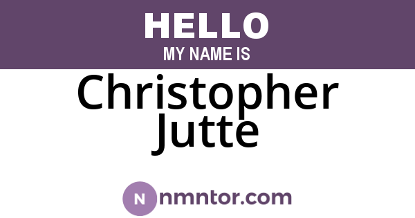 Christopher Jutte