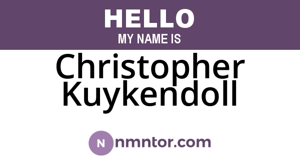 Christopher Kuykendoll