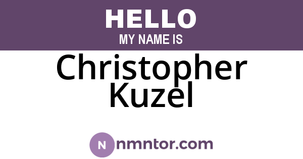 Christopher Kuzel