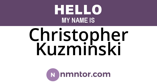 Christopher Kuzminski