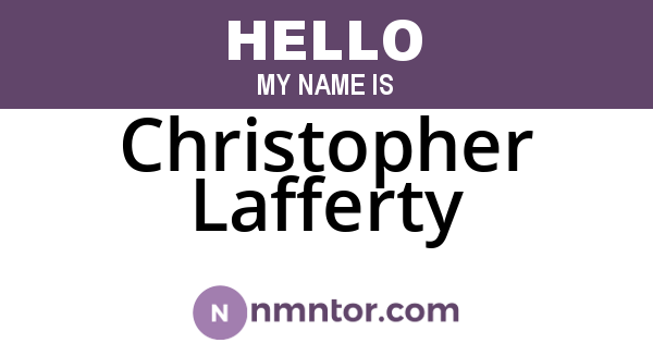 Christopher Lafferty