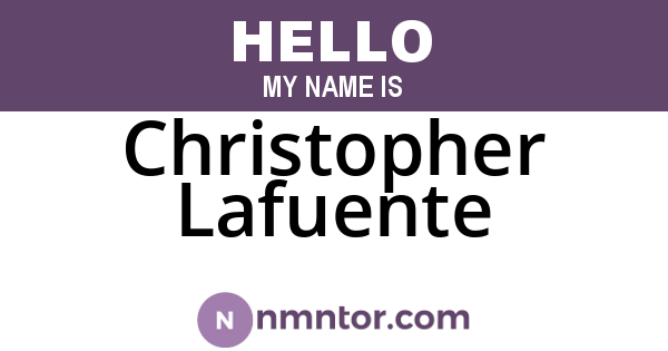 Christopher Lafuente
