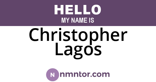 Christopher Lagos