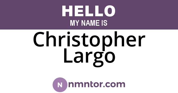 Christopher Largo