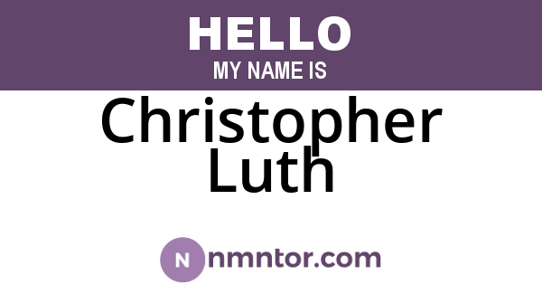 Christopher Luth
