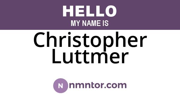 Christopher Luttmer