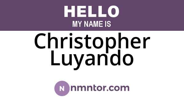Christopher Luyando
