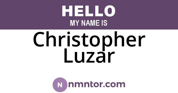 Christopher Luzar