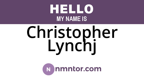 Christopher Lynchj