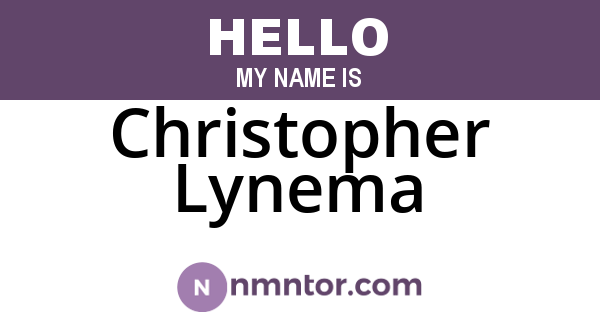 Christopher Lynema