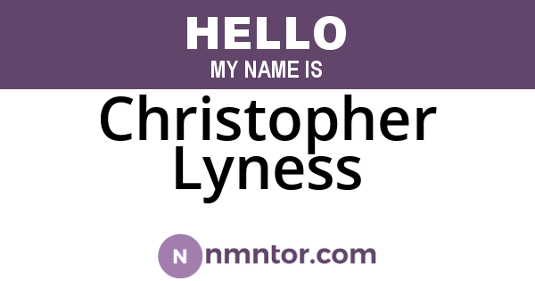 Christopher Lyness