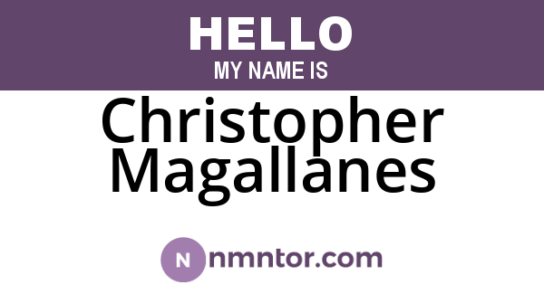 Christopher Magallanes