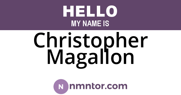 Christopher Magallon