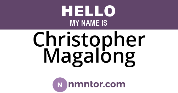 Christopher Magalong