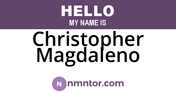 Christopher Magdaleno