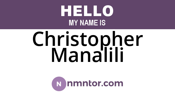 Christopher Manalili
