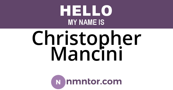 Christopher Mancini