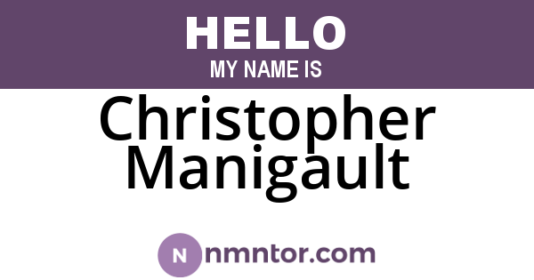 Christopher Manigault