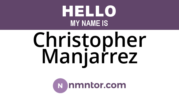 Christopher Manjarrez
