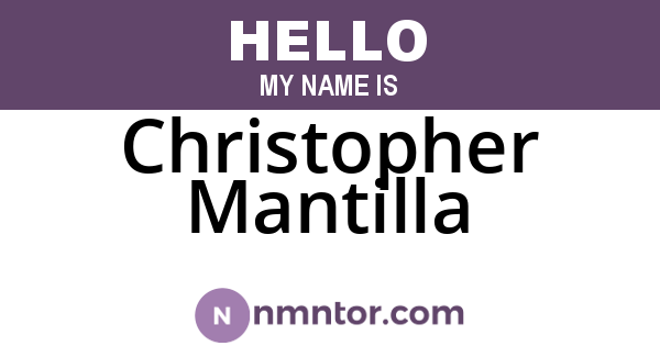 Christopher Mantilla